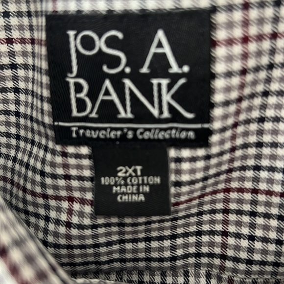 NWT Big Mens JoS A. Bank dress shirt Sz 2XT long sleeved - Picture 3 of 3